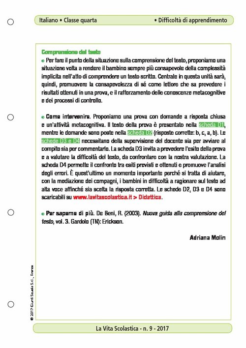 Comprensione del testo | Giunti Scuola Comprensione del testo | Giunti Scuola