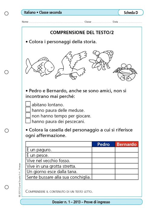 Comprensione Del Testo 2 Giunti Scuola