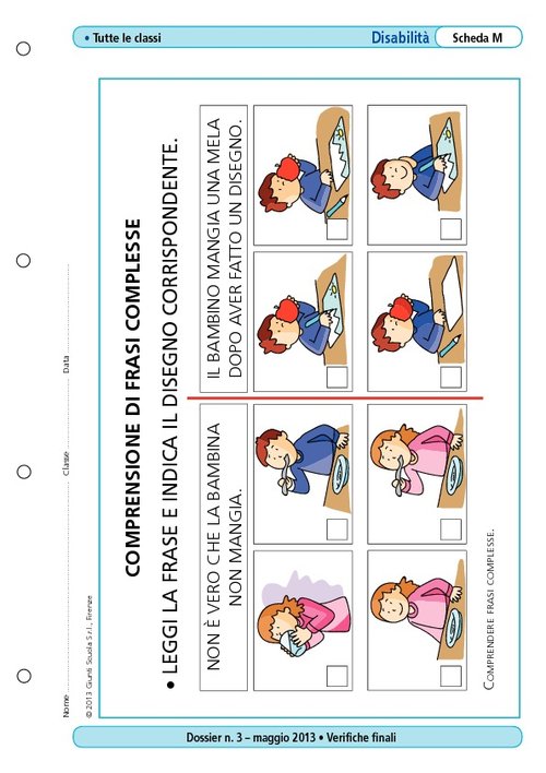 Comprensione di frasi complesse | Giunti Scuola Comprensione di frasi complesse | Giunti Scuola