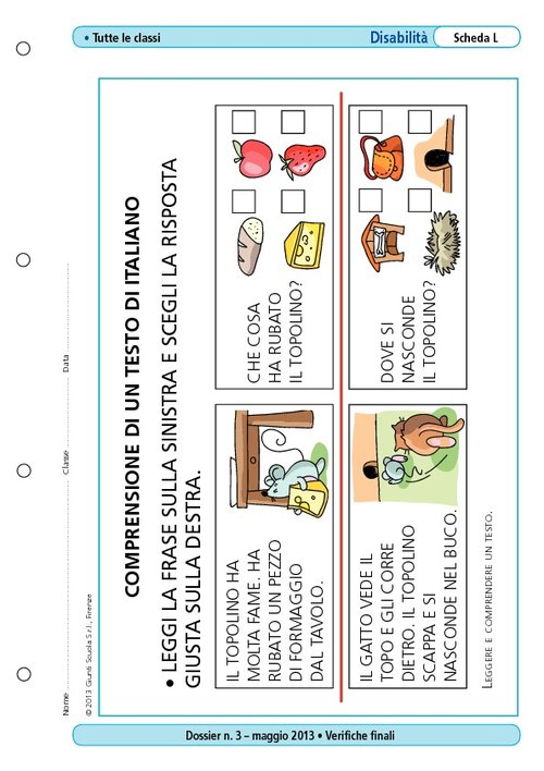 Comprensione di un testo in italiano | Giunti Scuola Comprensione di un testo in italiano | Giunti Scuola