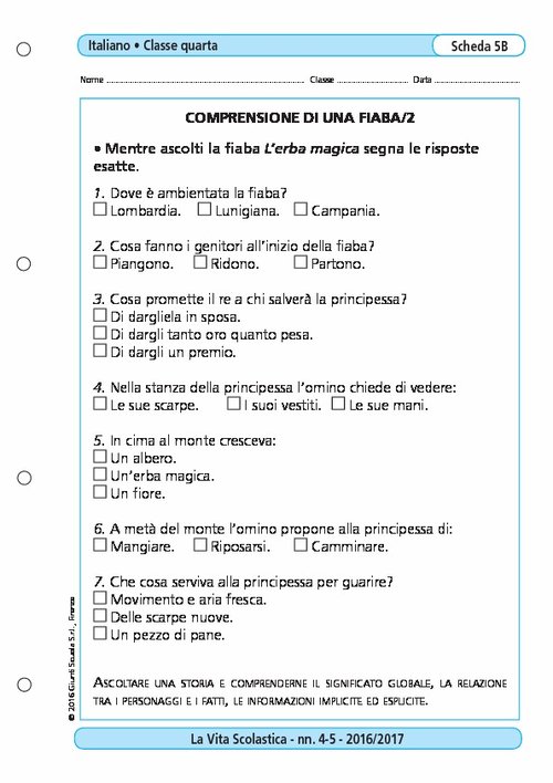 Comprensione di una fiaba/2 | Giunti Scuola Comprensione di una fiaba/2 | Giunti Scuola