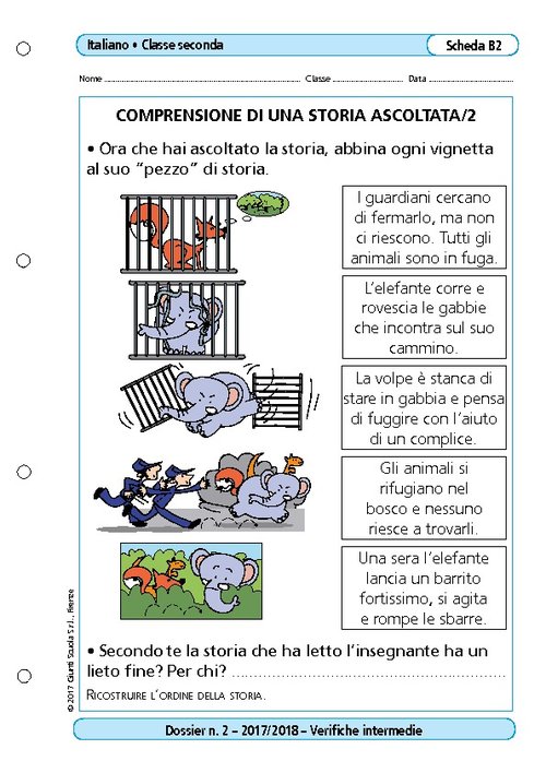 Comprensione di una storia ascoltata/2 | Giunti Scuola Comprensione di una storia ascoltata/2 | Giunti Scuola