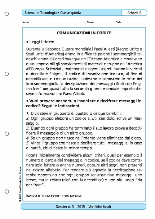 Comunicazioni in codice | Giunti Scuola Comunicazioni in codice | Giunti Scuola