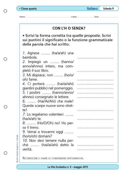 Con l'H o senza? | Giunti Scuola Con l'H o senza? | Giunti Scuola