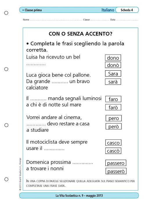 Con o senza accento? | Giunti Scuola Con o senza accento? | Giunti Scuola