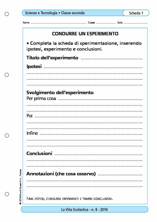 Condurre un esperimento | Giunti Scuola Condurre un esperimento | Giunti Scuola