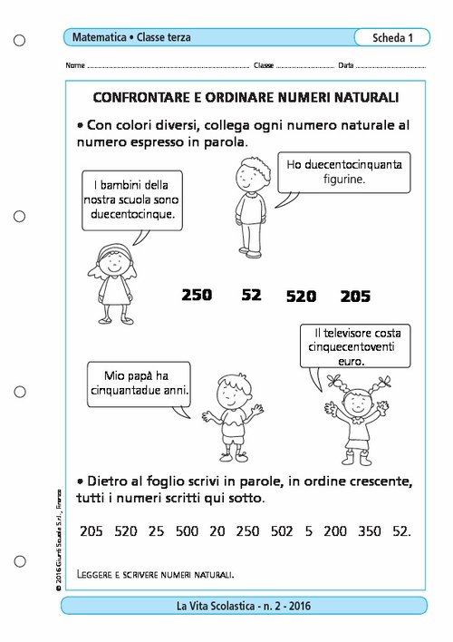 Confrontare e ordinare numeri naturali | Giunti Scuola Confrontare e ordinare numeri naturali | Giunti Scuola
