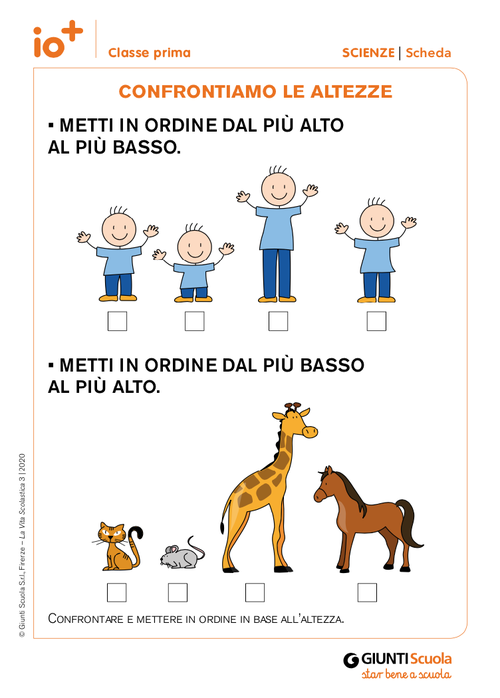 Confrontiamo le altezze | Giunti Scuola Confrontiamo le altezze | Giunti Scuola