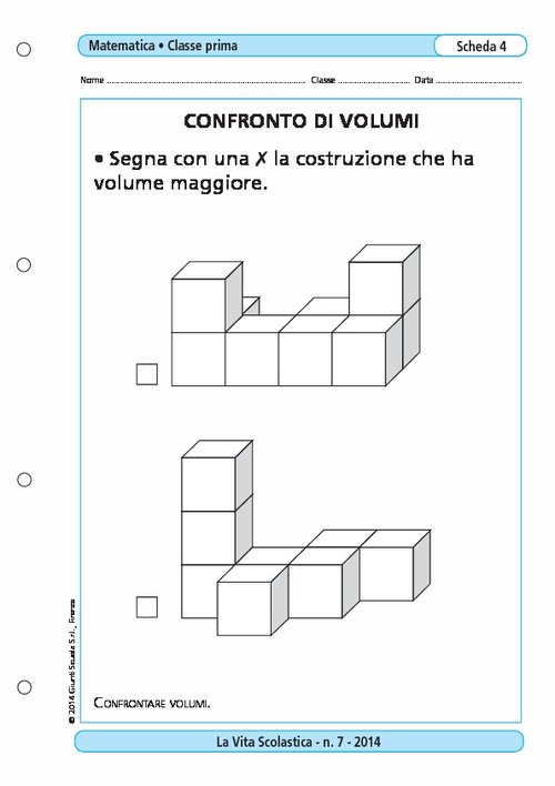 Confronto di volumi | Giunti Scuola Confronto di volumi | Giunti Scuola