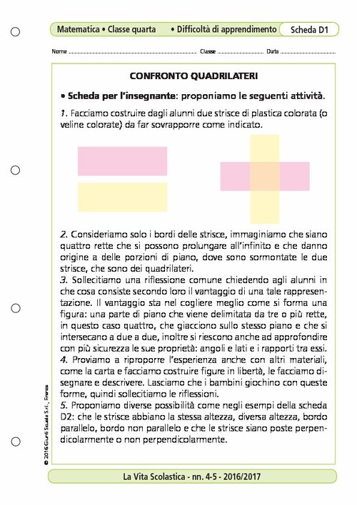Confronto quadrilateri | Giunti Scuola Confronto quadrilateri | Giunti Scuola