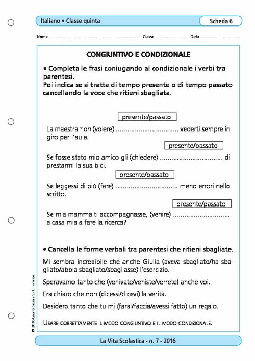 Congiuntivo e condizionale | Giunti Scuola Congiuntivo e condizionale | Giunti Scuola