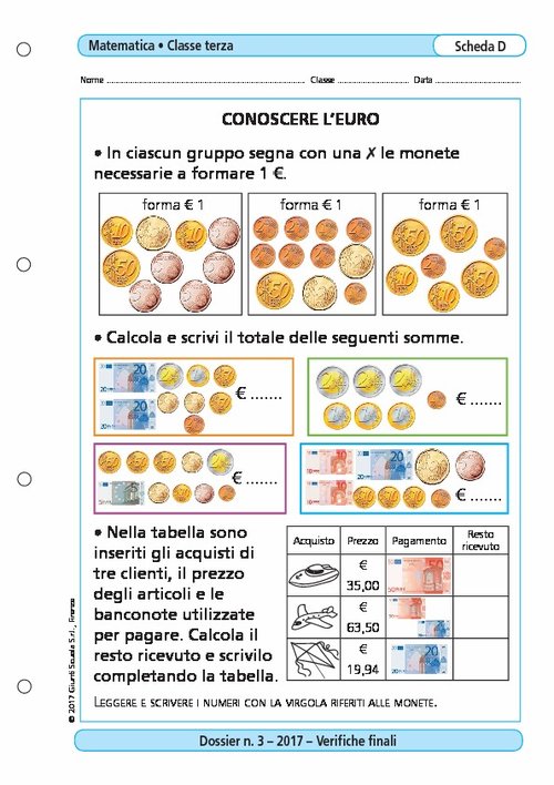 Conoscere l'euro | Giunti Scuola Conoscere l'euro | Giunti Scuola