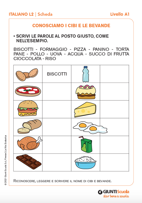 Conosciamo cibi e bevande | Giunti Scuola Conosciamo cibi e bevande | Giunti Scuola