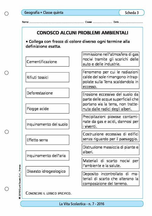 Conosco alcuni problemi ambientali | Giunti Scuola Conosco alcuni problemi ambientali | Giunti Scuola