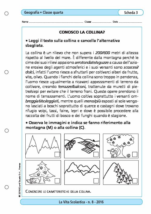 Conosco la collina? | Giunti Scuola Conosco la collina? | Giunti Scuola
