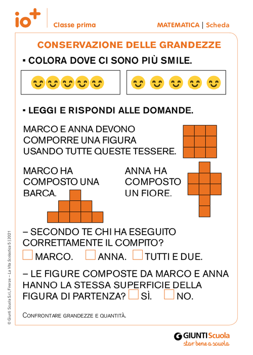 Conservazione delle grandezze | Giunti Scuola Conservazione delle grandezze | Giunti Scuola