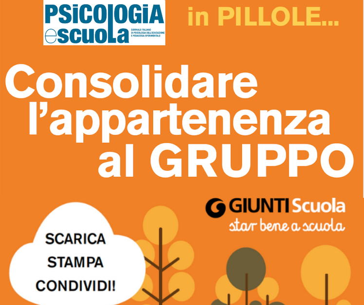 Consolidare l'appartenenza al gruppo - “Pillole” per cominciare bene | Giunti Scuola