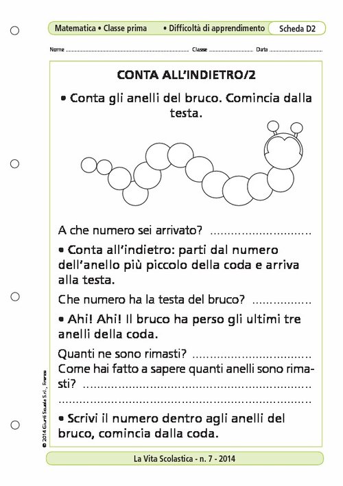Conta all'indietro/2 | Giunti Scuola Conta all'indietro/2 | Giunti Scuola