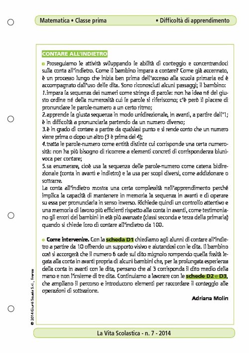 Contare all'indietro | Giunti Scuola Contare all'indietro | Giunti Scuola