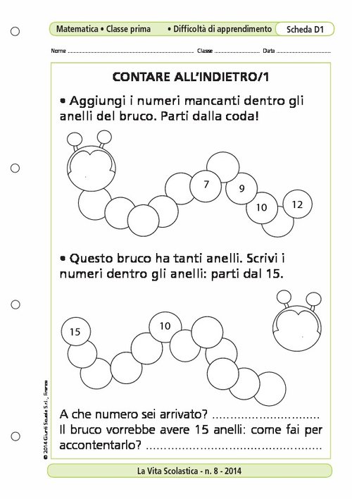 Contare all'indietro/1 | Giunti Scuola Contare all'indietro/1 | Giunti Scuola