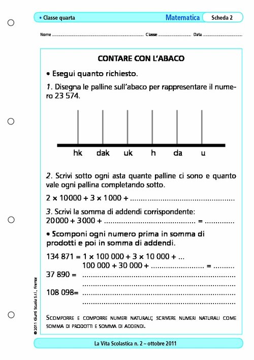 Contare con l'abaco | Giunti Scuola Contare con l'abaco | Giunti Scuola