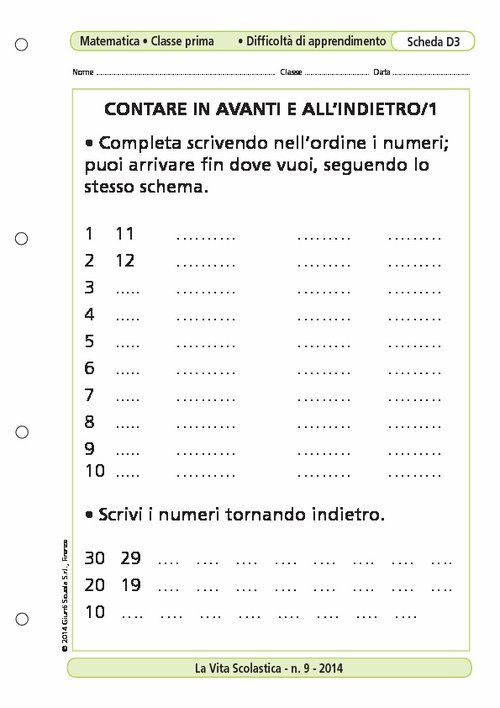 Contare in avanti e all'indietro/1 | Giunti Scuola Contare in avanti e all'indietro/1 | Giunti Scuola