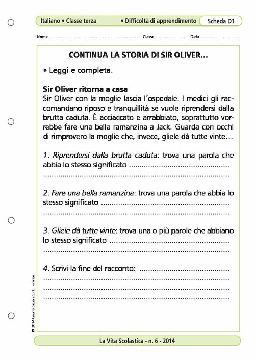 Continua la storia di Sir Oliver... | Giunti Scuola Continua la storia di Sir Oliver... | Giunti Scuola
