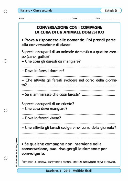 Conversazione con i compagni: la cura di un animale domestico | Giunti Scuola Conversazione con i compagni: la cura di un animale domestico | Giunti Scuola