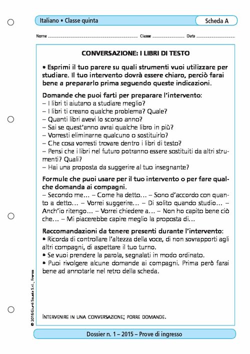 Conversazione: i libri di testo | Giunti Scuola Conversazione: i libri di testo | Giunti Scuola