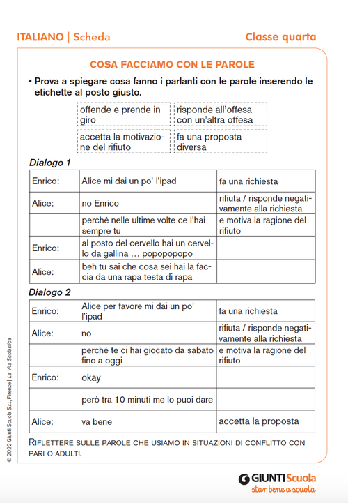 Cosa facciamo con le parole | Giunti Scuola Cosa facciamo con le parole | Giunti Scuola