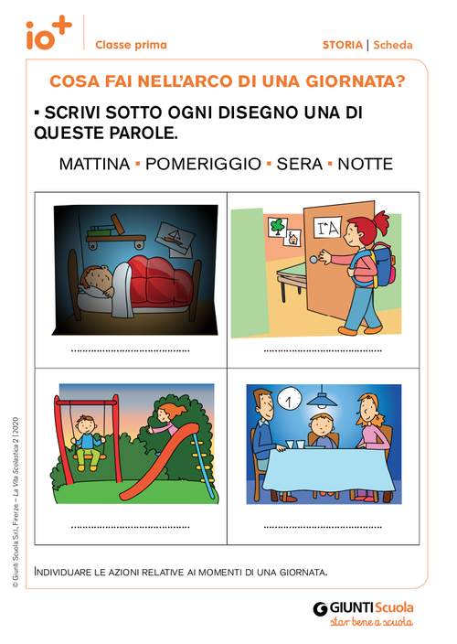 Cosa fai nell'arco di una giornata? | Giunti Scuola Cosa fai nell'arco di una giornata? | Giunti Scuola