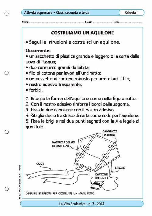 Costruiamo un aquilone | Giunti Scuola Costruiamo un aquilone | Giunti Scuola
