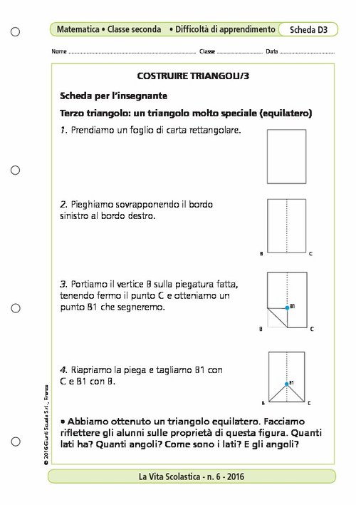 Costruire triangoli/3 | Giunti Scuola Costruire triangoli/3 | Giunti Scuola