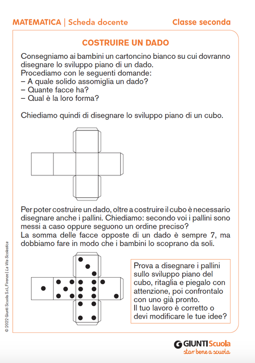 Costruire un dado | Giunti Scuola Costruire un dado | Giunti Scuola