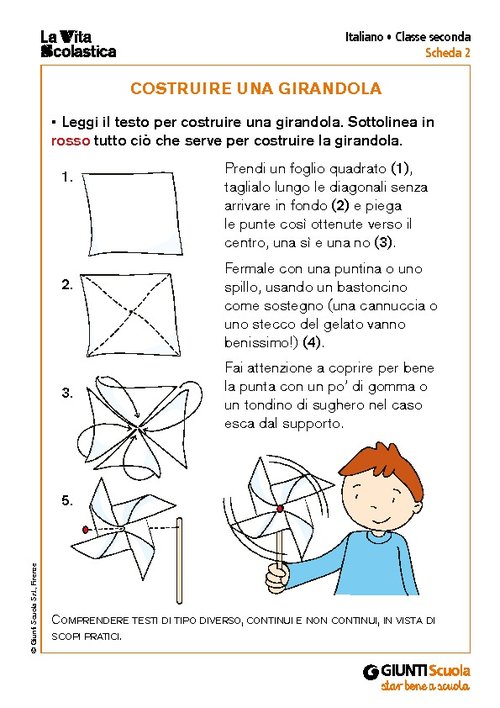 Costruire una girandola | Giunti Scuola Costruire una girandola | Giunti Scuola
