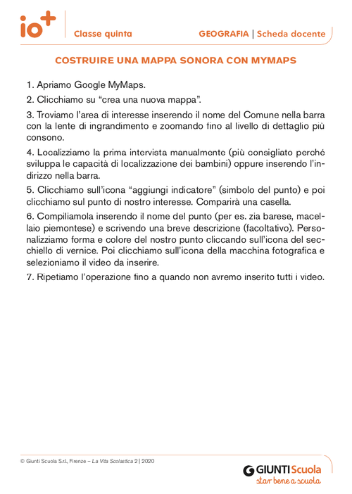 Costruire una mappa sonora con MyMaps | Giunti Scuola Costruire una mappa sonora con MyMaps | Giunti Scuola