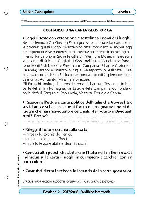 Costruisci una carta geostorica | Giunti Scuola Costruisci una carta geostorica | Giunti Scuola