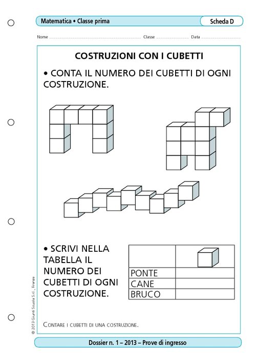 Costruzioni con i cubetti | Giunti Scuola Costruzioni con i cubetti | Giunti Scuola