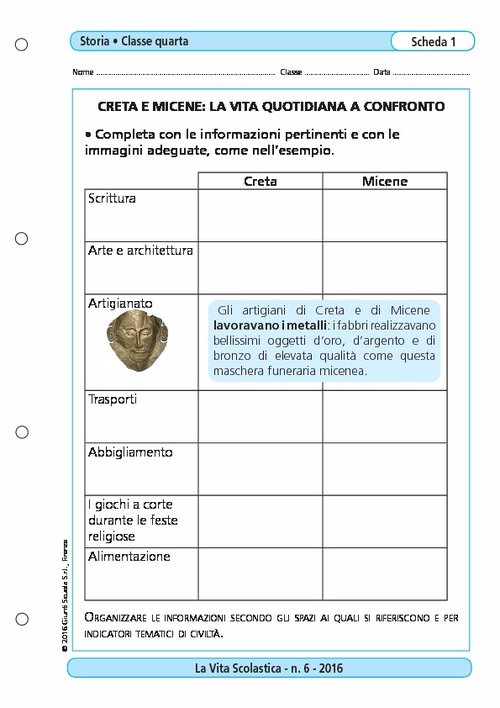 Creta e Micene: la vita quotidiana a confronto | Giunti Scuola Creta e Micene: la vita quotidiana a confronto | Giunti Scuola