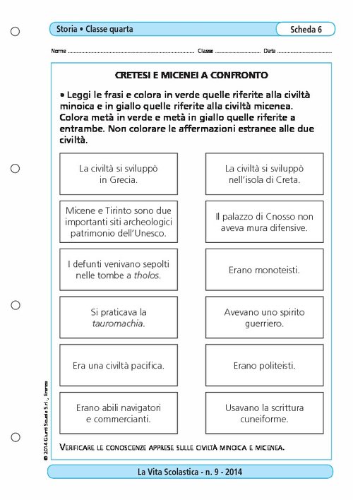 Cretesi e Micenei a confronto | Giunti Scuola Cretesi e Micenei a confronto | Giunti Scuola