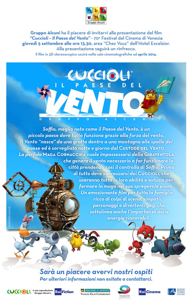 “Cuccioli – Il Paese del Vento” al Festival di Venezia | Giunti Scuola “Cuccioli – Il Paese del Vento” al Festival di Venezia | Giunti Scuola