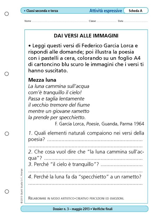 Dai versi alle immagini | Giunti Scuola Dai versi alle immagini | Giunti Scuola