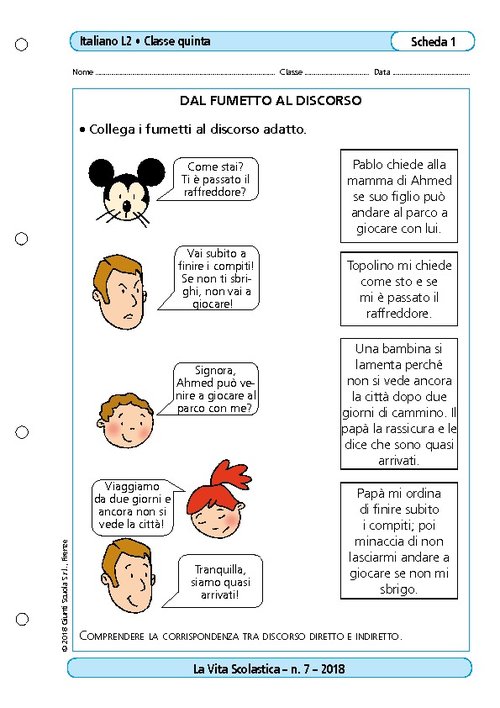 Dal fumetto al discorso | Giunti Scuola Dal fumetto al discorso | Giunti Scuola