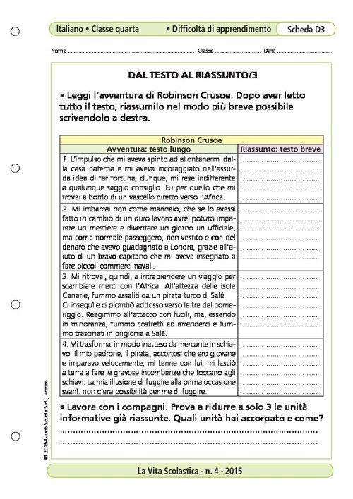 Dal testo al riassunto/3 | Giunti Scuola Dal testo al riassunto/3 | Giunti Scuola