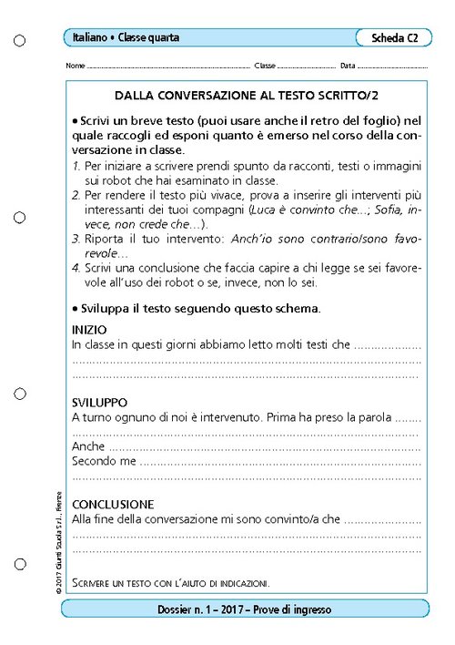 Dalla conversazione al testo scritto/2 | Giunti Scuola Dalla conversazione al testo scritto/2 | Giunti Scuola