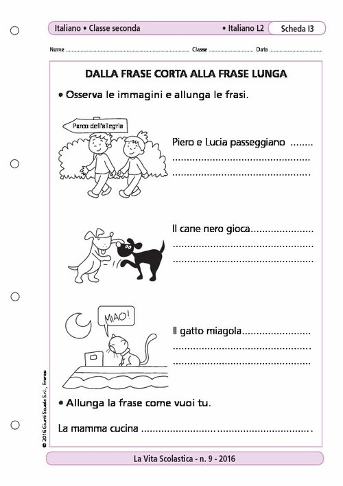 Dalla frase corta alla frase lunga | Giunti Scuola Dalla frase corta alla frase lunga | Giunti Scuola