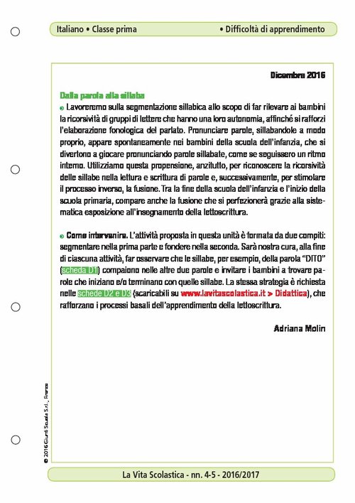 Dalla parola alla sillaba | Giunti Scuola Dalla parola alla sillaba | Giunti Scuola