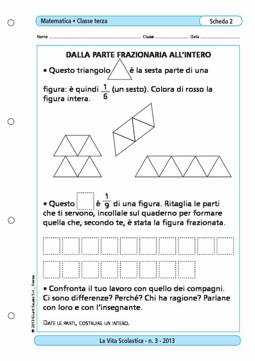 Dalla parte frazionaria all'intero | Giunti Scuola Dalla parte frazionaria all'intero | Giunti Scuola