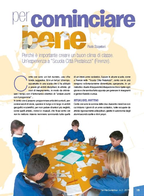 Dalla “Scuola Città Pestalozzi” (Firenze): come creare un buon clima di classe | Giunti Scuola Dalla “Scuola Città Pestalozzi” (Firenze): come creare un buon clima di classe | Giunti Scuola