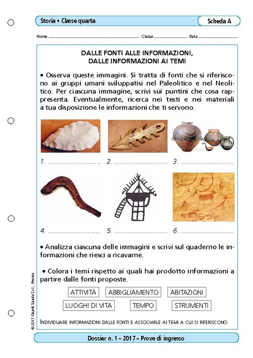 Dalle fonti alle informazioni, dalle informazioni ai temi | Giunti Scuola Dalle fonti alle informazioni, dalle informazioni ai temi | Giunti Scuola